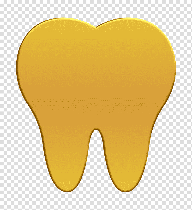 Dental Care icon Tooth icon, Yellow, Heart transparent background PNG clipart