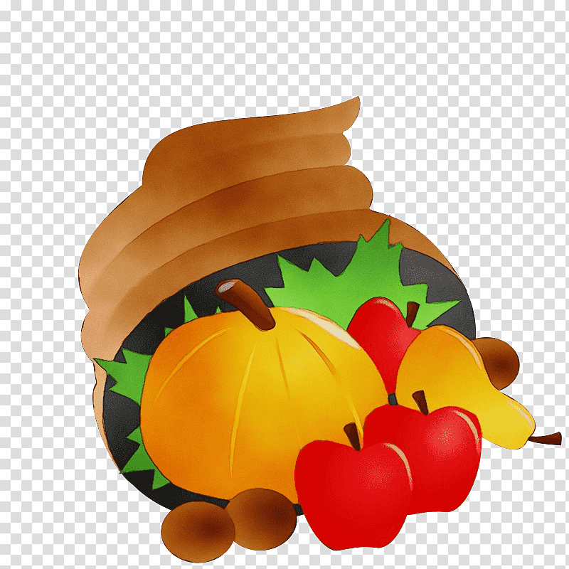 Pumpkin, Watercolor, Paint, Wet Ink, Caridean Shrimp, Lobster, Food transparent background PNG clipart