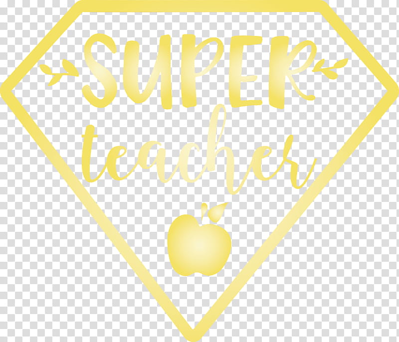 logo font yellow area line, Teachers Day, Super Teacher, Watercolor, Paint, Wet Ink, M, Meter transparent background PNG clipart