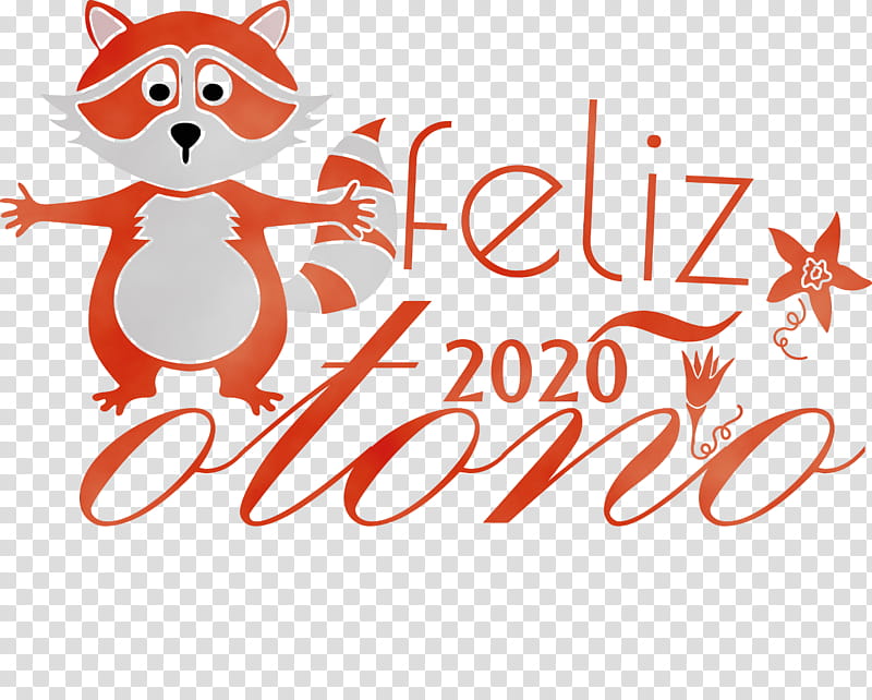 logo cartoon character text dog, Feliz Otoño, Happy Fall, Happy Autumn, Watercolor, Paint, Wet Ink, Area transparent background PNG clipart