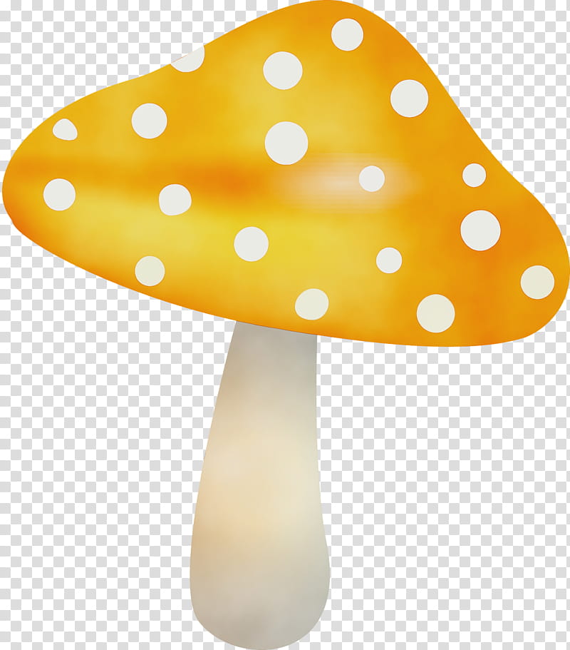Polka dot, Mushroom, Watercolor, Paint, Wet Ink, Yellow transparent background PNG clipart