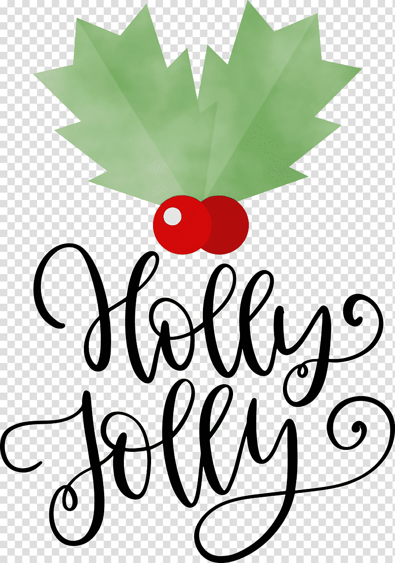 leaf flower meter fruit line, Holly Jolly, Christmas , Watercolor, Paint, Wet Ink, Mtree transparent background PNG clipart