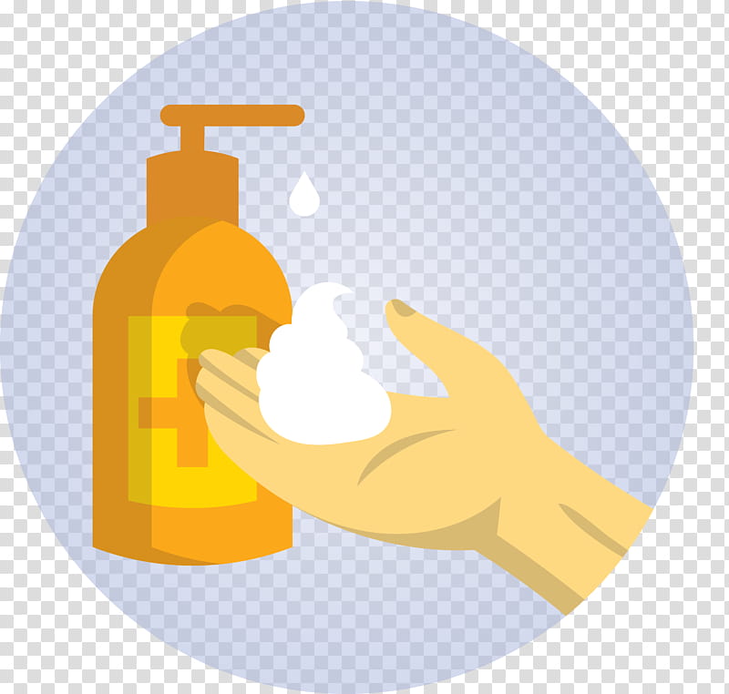 Hand washing Hand Sanitizer wash your hands, Yellow, Meter transparent background PNG clipart
