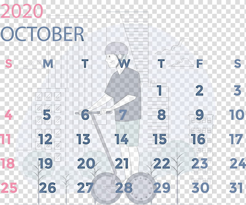 October 2020 Calendar October 2020 Printable Calendar, Paper, Meter, Angle, June, Calendar System, Area transparent background PNG clipart