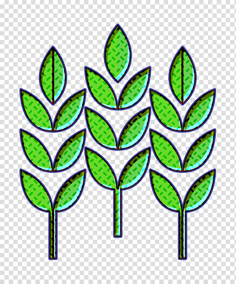 Farm Elements icon Wheat icon food icon, Leaf, Plant Stem, Tree, Branching, Plants, Biology transparent background PNG clipart
