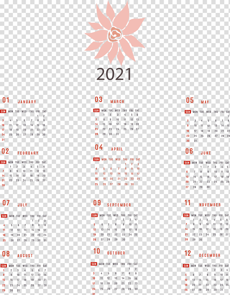 Printable 2021 Yearly Calendar 2021 Yearly Calendar, Calendar System, Calendar Year, Month, Annual Calendar, Meter, December transparent background PNG clipart