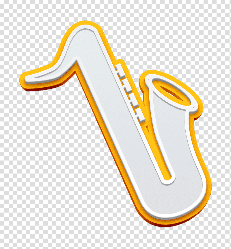 IOS7 Set Filled 1 icon Jazz Saxophone icon music icon, Concert Icon, Logo, Symbol, Chemical Symbol, Yellow, Meter transparent background PNG clipart