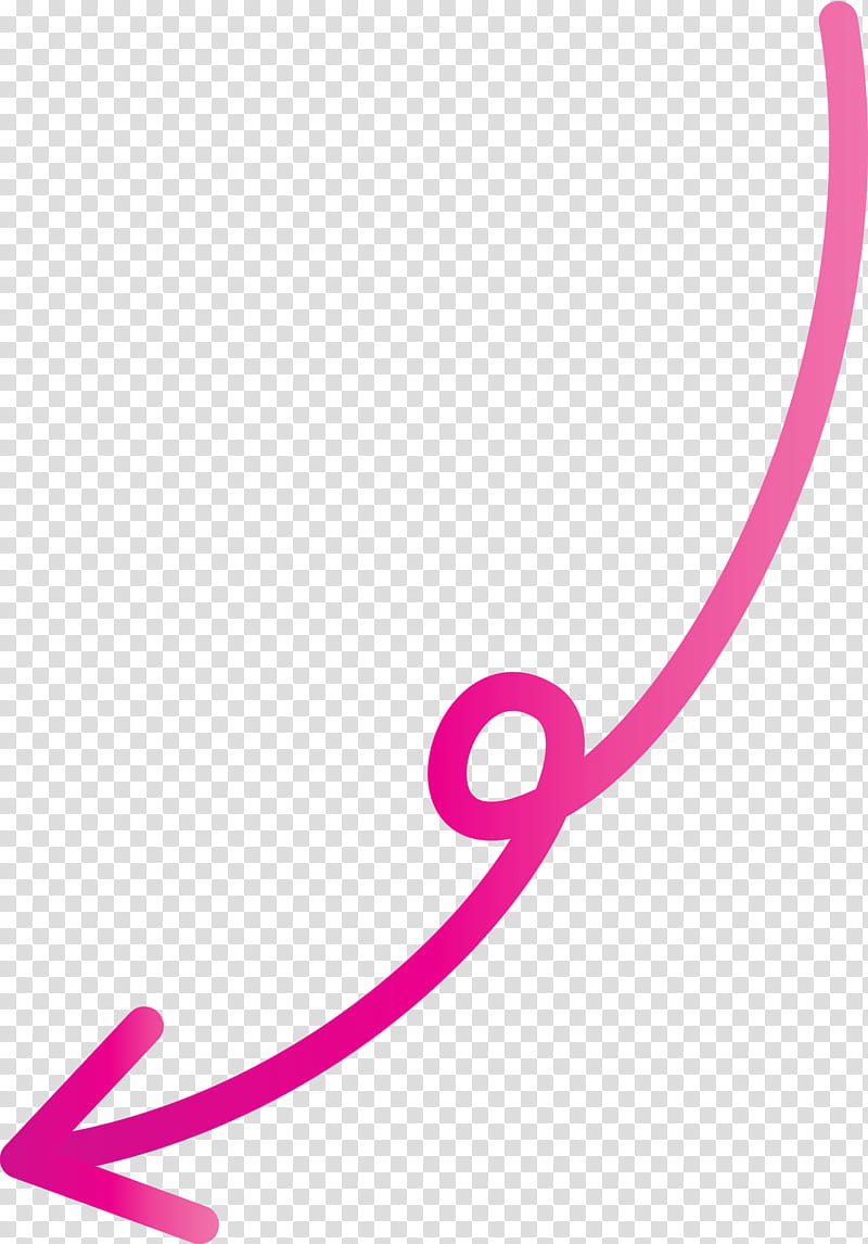 Curved Arrow, Pink, Line, Magenta transparent background PNG clipart