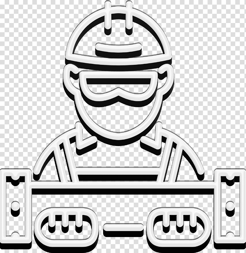 Helmet icon buildings icon People Working icon, Logo, Black And White
, Cartoon, Symbol, Headgear, Meter transparent background PNG clipart