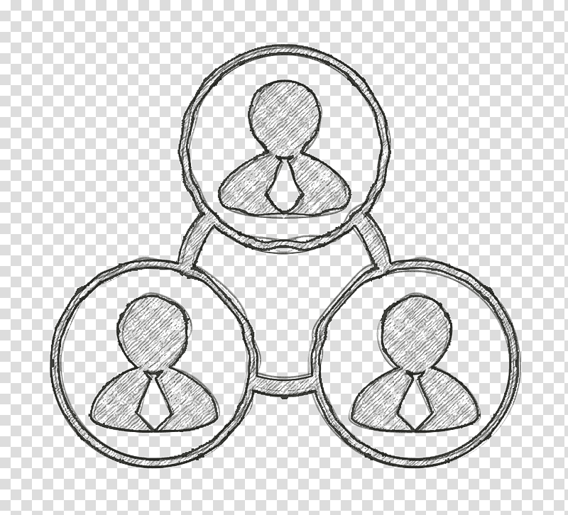 Humans Resources icon Businessmen connections icon business icon, Man Icon, Line Art, Black And White
, Symbol, Jewellery, Human Body transparent background PNG clipart