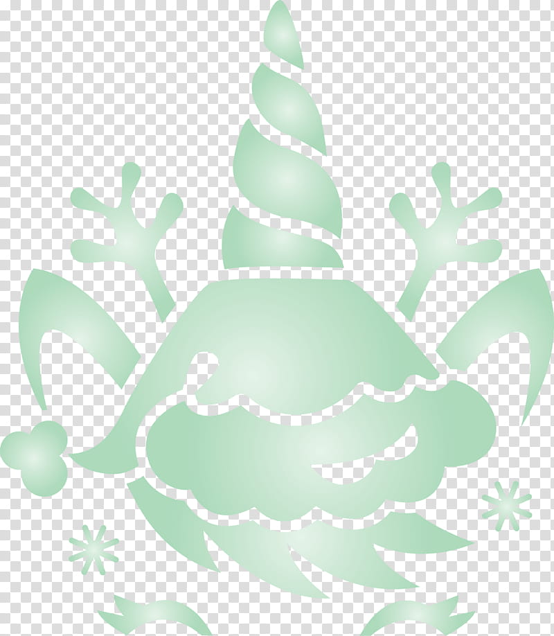 unicorn Christmas Unicorn, Green, Hand, Finger, Plant transparent background PNG clipart