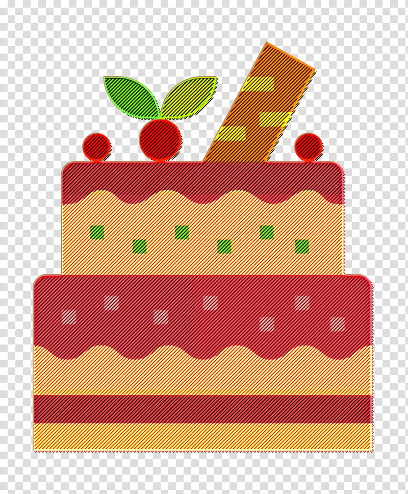 Cake icon Prom Night icon, Red, Baked Goods, Dessert, Food, Torte, Rectangle, Cake Decorating transparent background PNG clipart