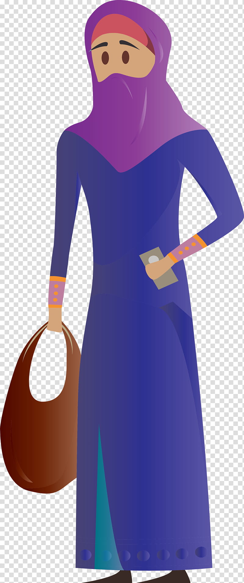 Arabic Woman Arabic Girl, Violet, Electric Blue, Dress, Neck, Costume, Style transparent background PNG clipart