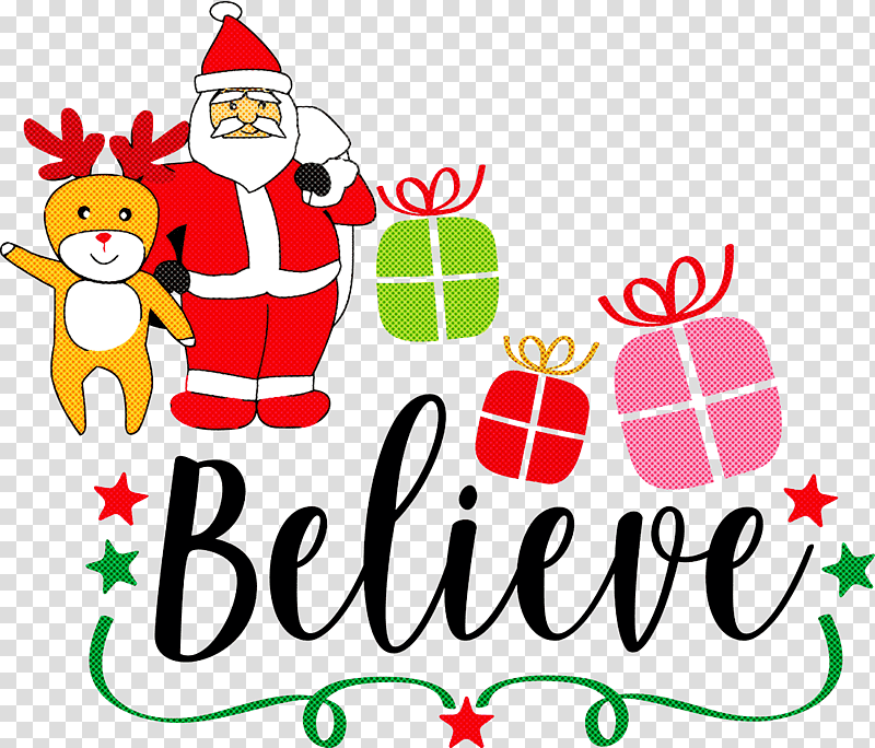 Believe Santa Christmas, Christmas , Christmas Day, Cricut, Santa Claus, Holiday, Christmas Tree transparent background PNG clipart