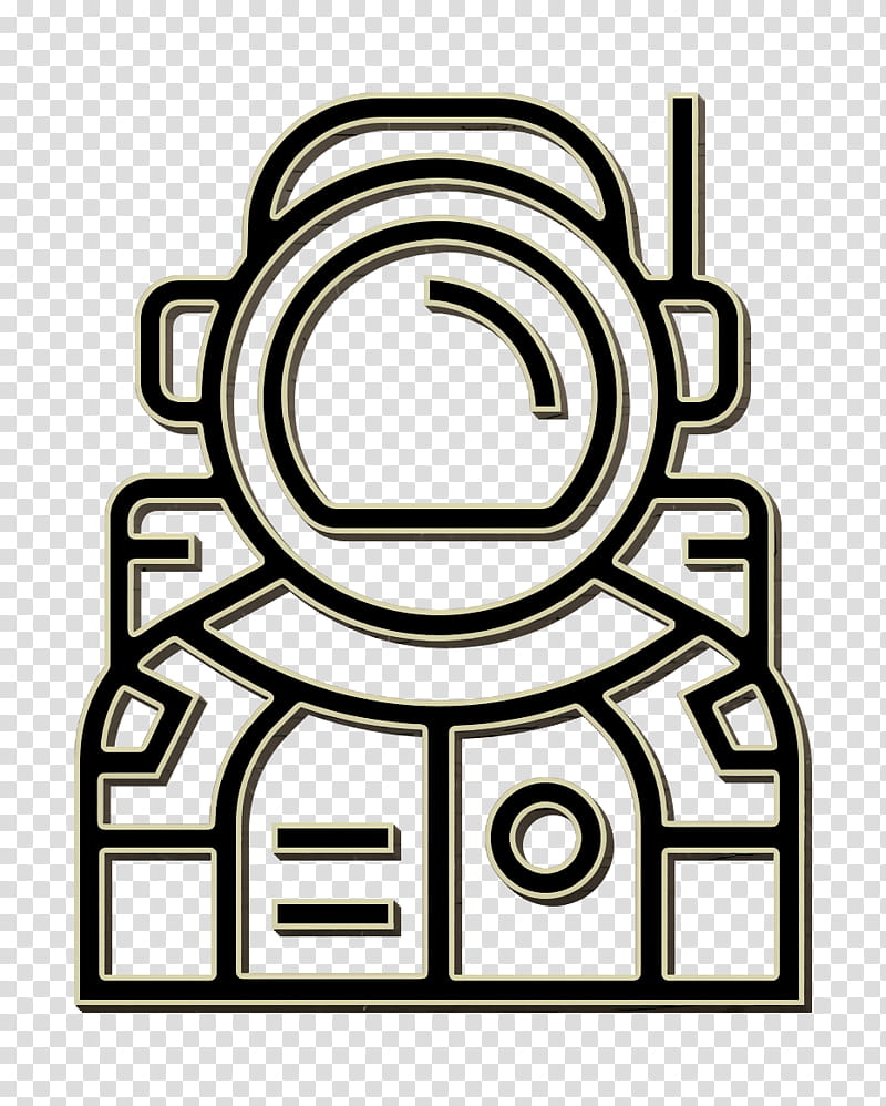 Astronaut icon Jobs and Occupations icon, Line, Line Art, Coloring Book, Symbol, Rectangle, Circle transparent background PNG clipart