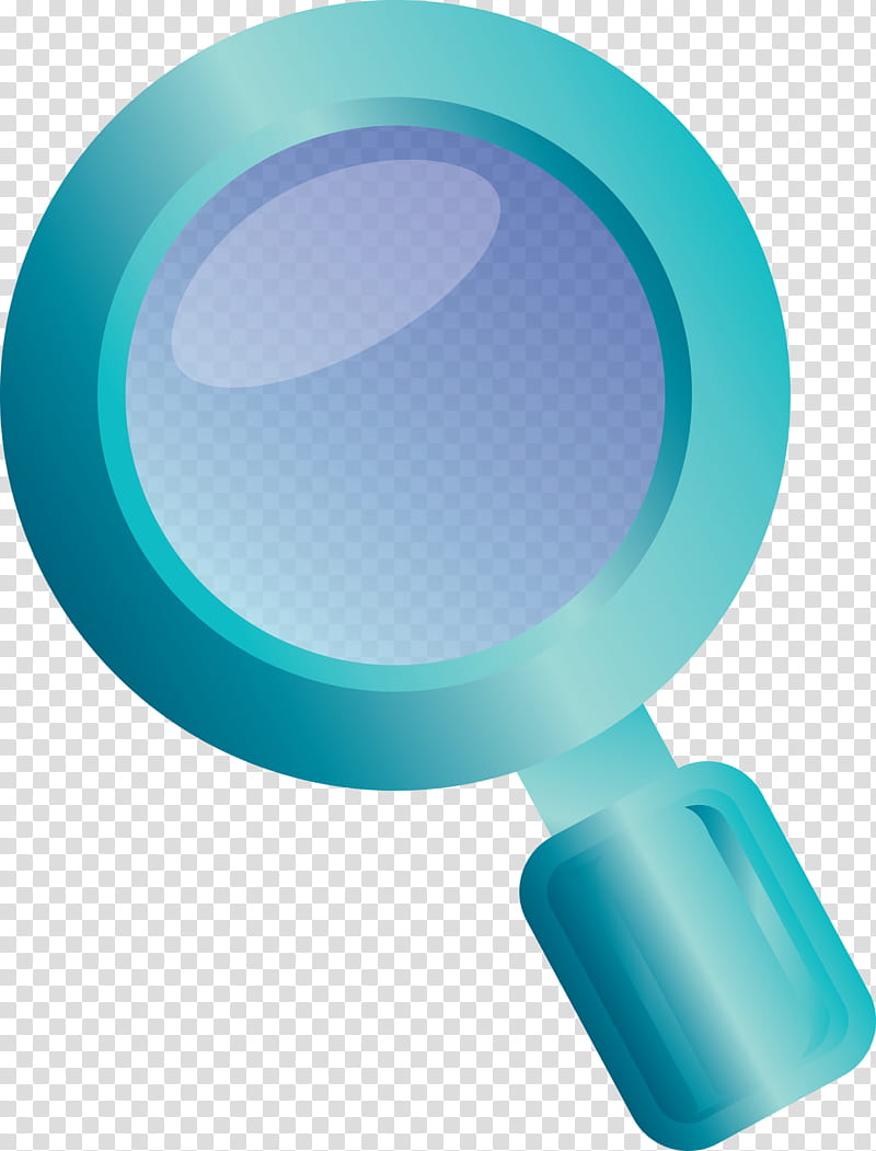 Magnifying glass magnifier, Blue, Aqua, Turquoise, Azure, Circle, Electric Blue, Makeup Mirror transparent background PNG clipart