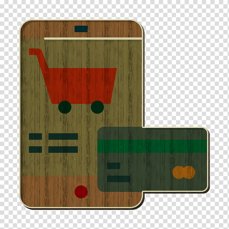 Shopping cart icon Pay icon Payment icon, Green, Wood transparent background PNG clipart