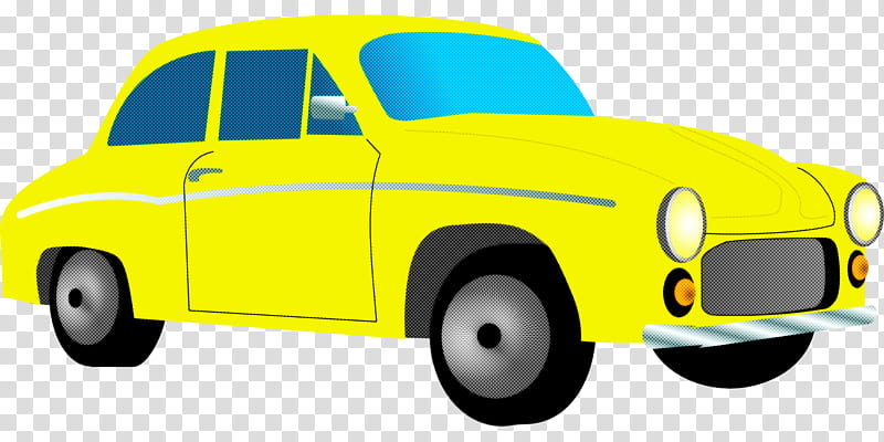 City car, Land Vehicle, Yellow, Classic Car, Compact Car, Taxi transparent background PNG clipart