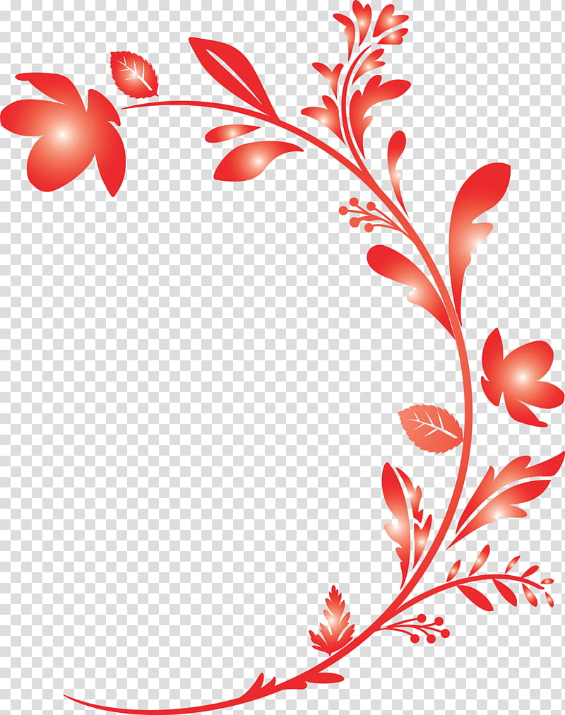 flower frame decoration frame floral frame, Red, Pedicel, Leaf, Plant, Twig, Plant Stem transparent background PNG clipart