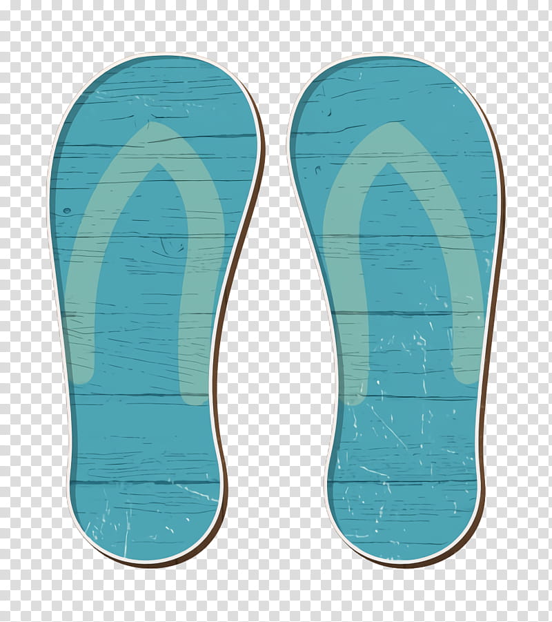 Slipper icon Summer icon Flip flops icon, Flipflops, Shoe, Sandal, Turquoise, Microsoft Azure transparent background PNG clipart