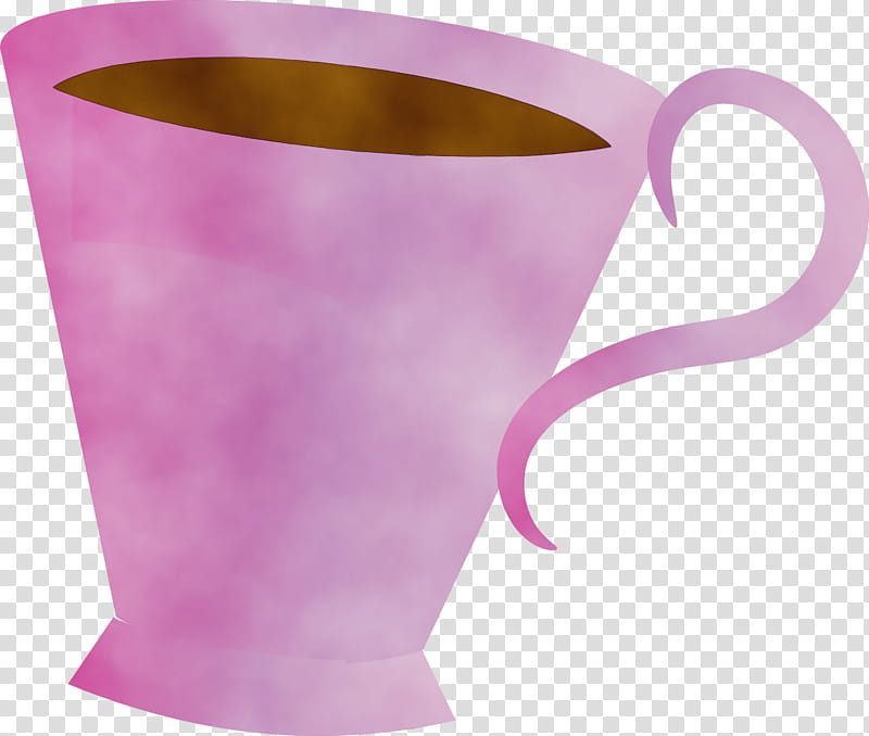 Coffee cup, Watercolor, Paint, Wet Ink, Mug M, Pink M transparent background PNG clipart