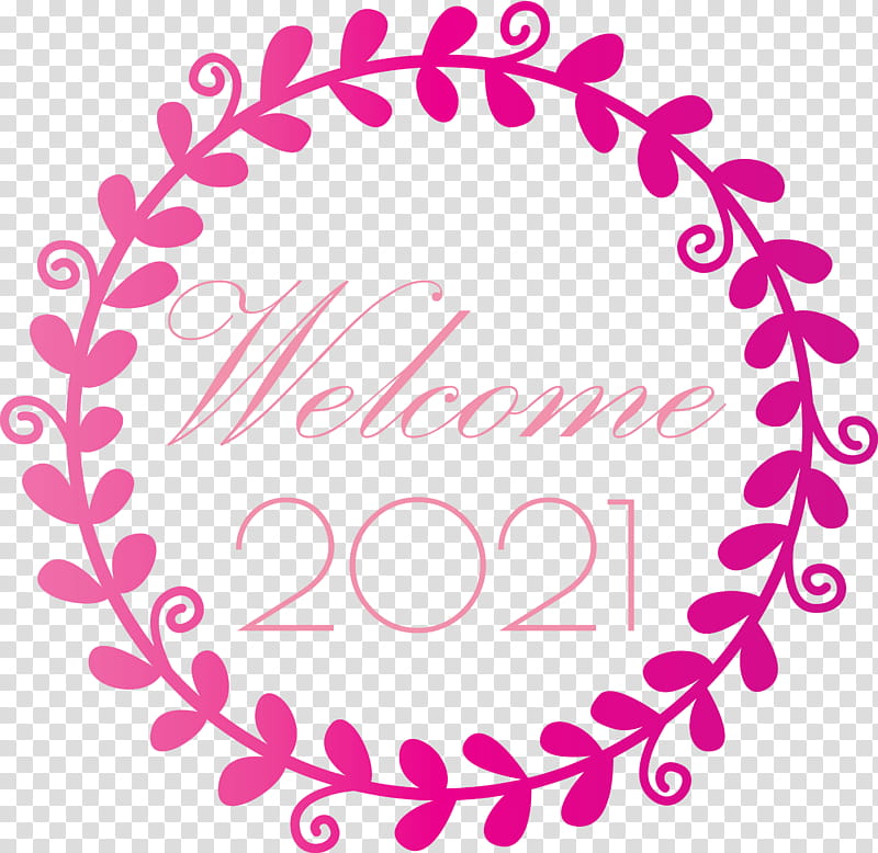 New Year 2021 Welcome, Wreath, Free, Cricut, Laurel Wreath, Christmas Day, Stencil, Floral Design transparent background PNG clipart