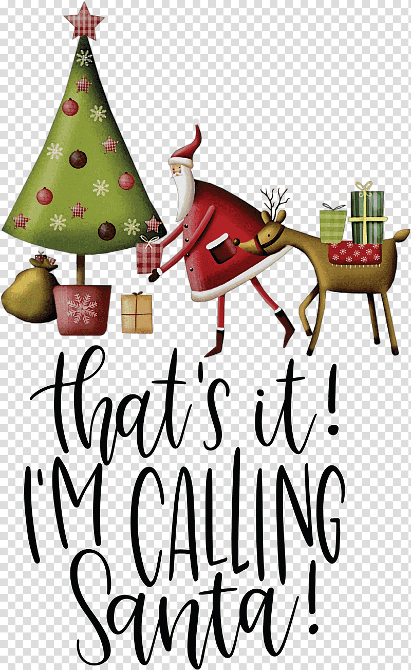 Calling Santa Santa Christmas, Christmas , Reindeer, Christmas Day, Santa Claus, Christmas Ornament, Christmas Decoration transparent background PNG clipart