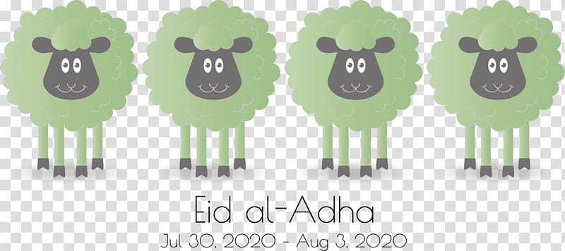 Eid al-Adha Eid Qurban Qurban Bayrami, Eid Al Adha, Sheep, Green, Cartoon, Meter transparent background PNG clipart