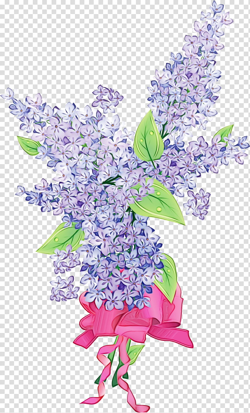 Lavender, Flower Bouquet, Flower Bunch, Watercolor, Paint, Wet Ink, Lilac, Purple transparent background PNG clipart