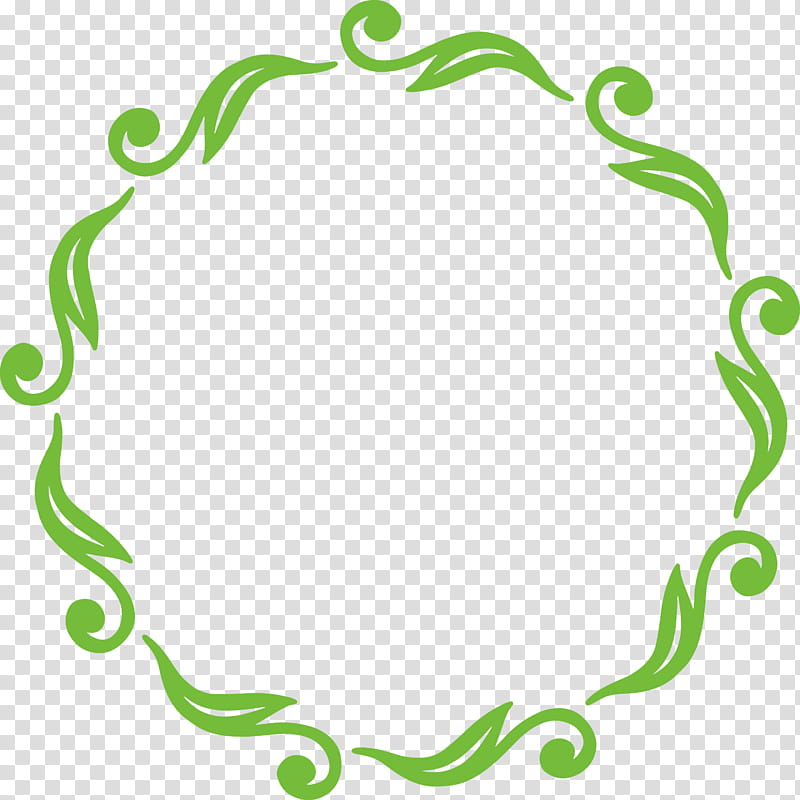 Floral Frame Flower Frame Monogram Frame, Green, Leaf, Circle transparent background PNG clipart