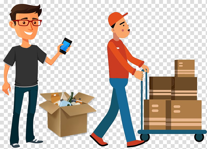 Cardboard Box, Hand Truck, Courier, Delivery, Business, MOVER, Packaging And Labeling, Parcel transparent background PNG clipart