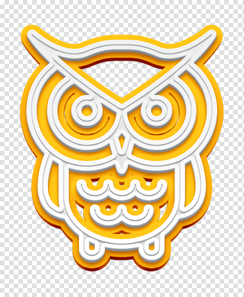 Animal icon Big Owl icon College icon, Visual Arts, Birds, Symbol, Yellow, Smiley, Cartoon transparent background PNG clipart