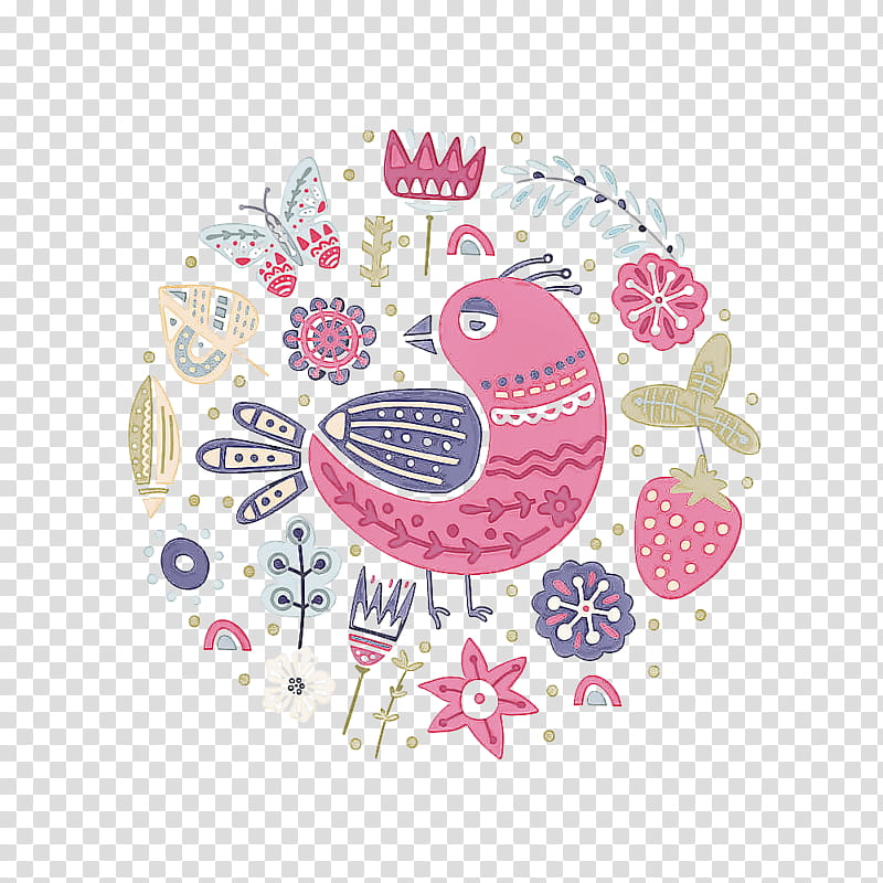 pink pattern branch visual arts circle, Drawing, Paisley transparent background PNG clipart