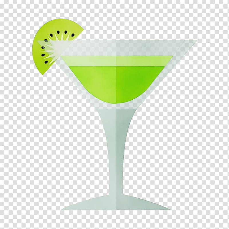 Margarita, Watercolor, Paint, Wet Ink, Drink, Cocktail Garnish, Martini Glass, Green transparent background PNG clipart