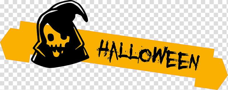 Happy Halloween Banner, Logo, Yellow, Meter transparent background PNG clipart