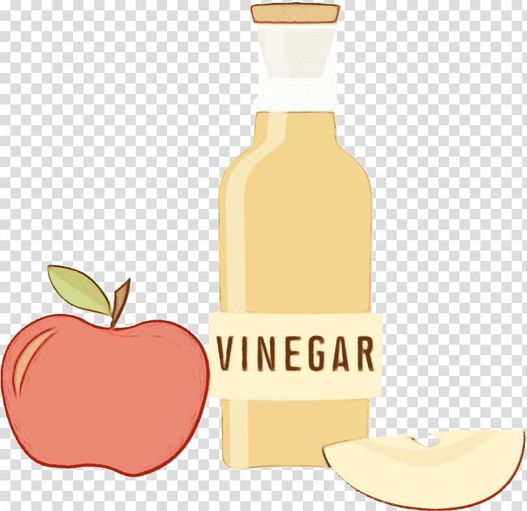 apple cider vinegar apple cider vinegar bottle, Watercolor, Paint, Wet Ink, White Vinegar, Glass Bottle, Juice transparent background PNG clipart