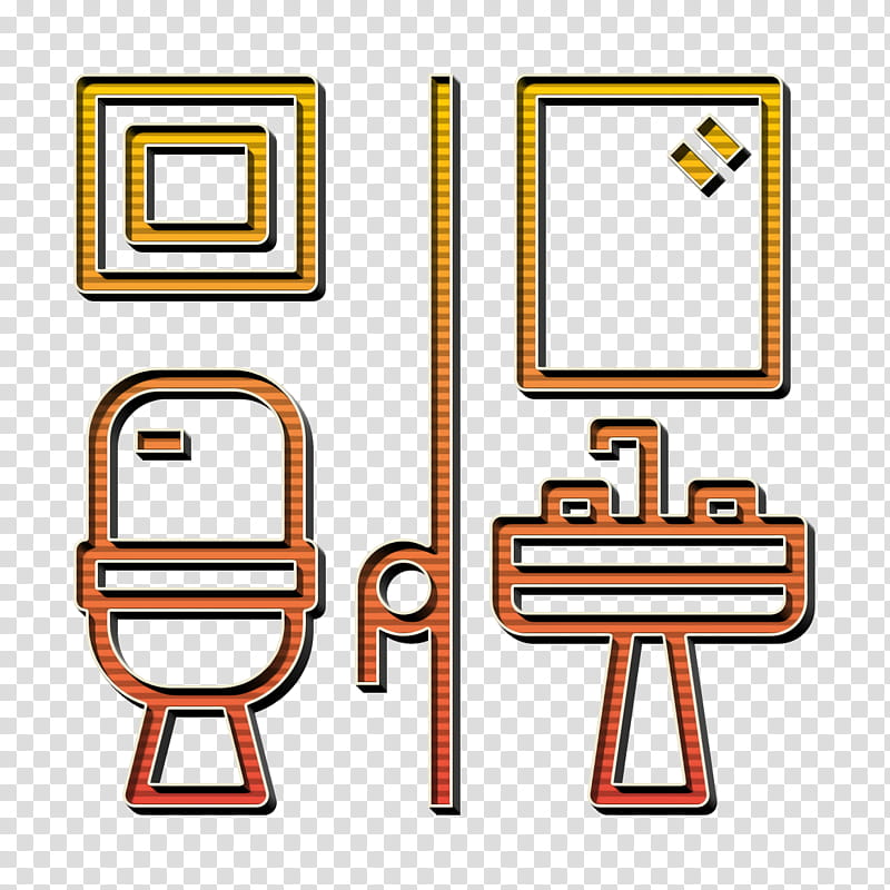 Restroom icon Home Equipment icon, Line transparent background PNG clipart