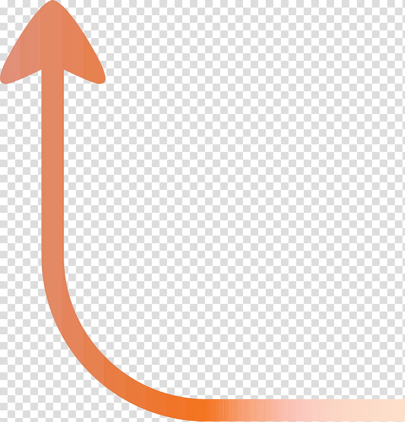 Rising Arrow, Orange, Line transparent background PNG clipart