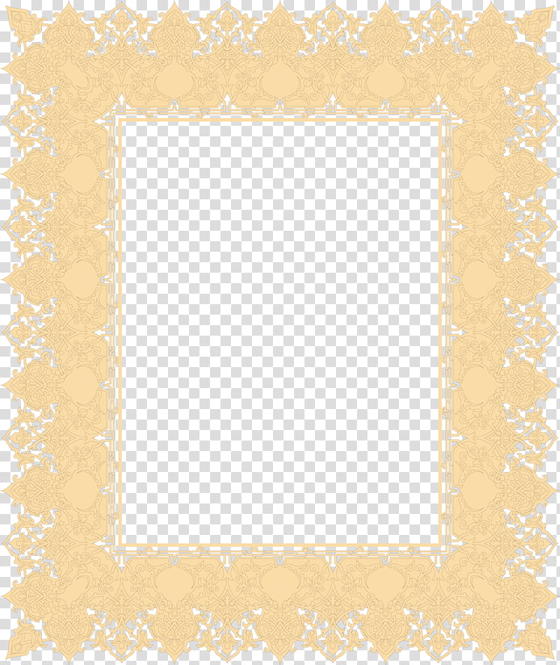 frame, Cartoon Frame, Cartoon Frame, Ornament, Motif, Yellow, Line, Victorian Architecture transparent background PNG clipart