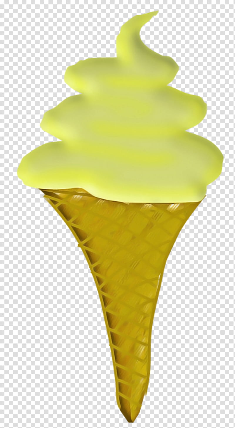 ice cream cone leaf yellow cone mathematics, Geometry, Biology, Plants, Plant Structure, Science transparent background PNG clipart