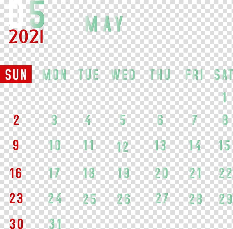 May 2021 Printable Calendar 2021 monthly calendar Printable 2021 Monthly Calendar Template, Green, Line, Meter, Number, Geometry, Mathematics transparent background PNG clipart