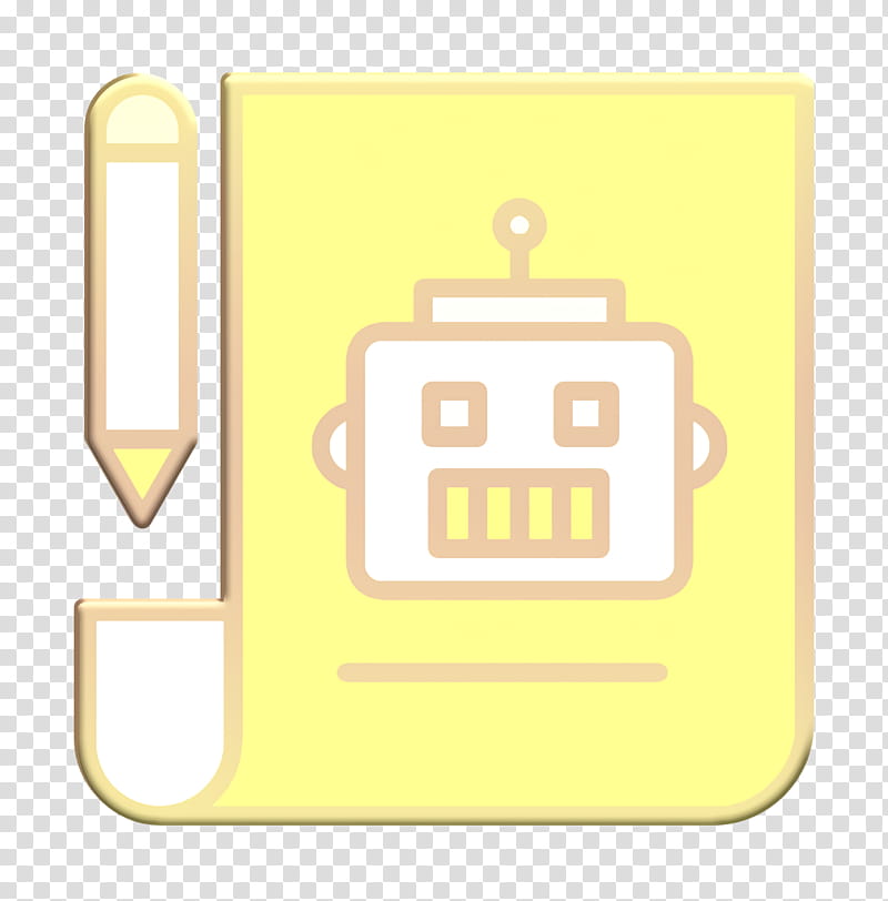 Robots icon Android icon Plan icon, Yellow, Text, Line, Technology, Rectangle, Square, Wall Plate transparent background PNG clipart