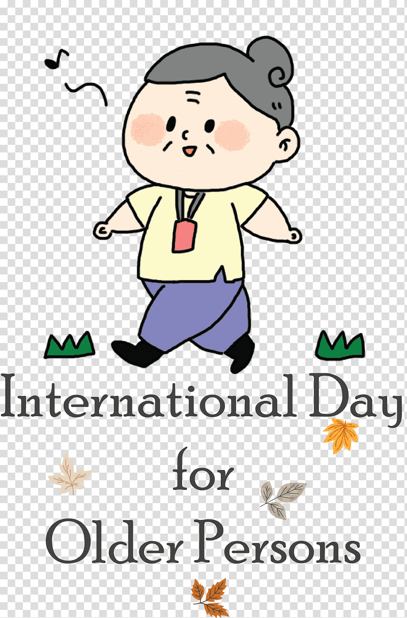 International Day for Older Persons International Day of Older Persons, Cartoon, Character, Happiness, Peace Symbols, Male, Line transparent background PNG clipart