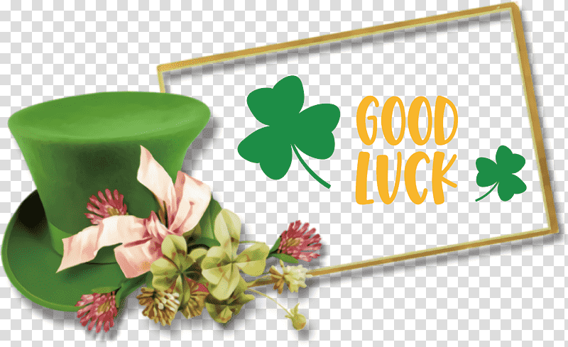 Good Luck Saint Patrick Patricks Day, Frame, Painting, Drawing, Leaf, Watercolor Painting, Bowler Hat transparent background PNG clipart