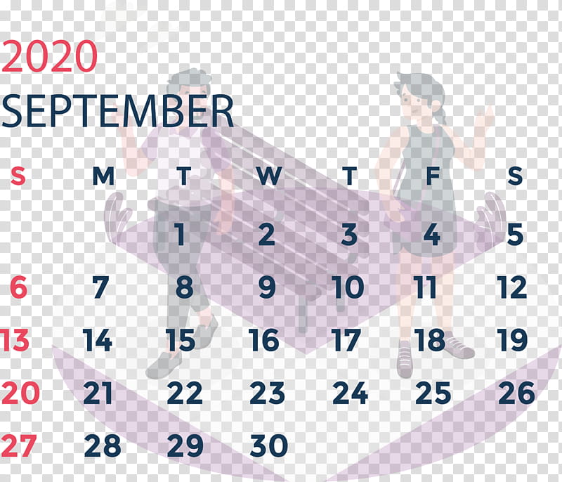 September 2020 Calendar September 2020 Printable Calendar, Organization, Line, Area, Meter transparent background PNG clipart