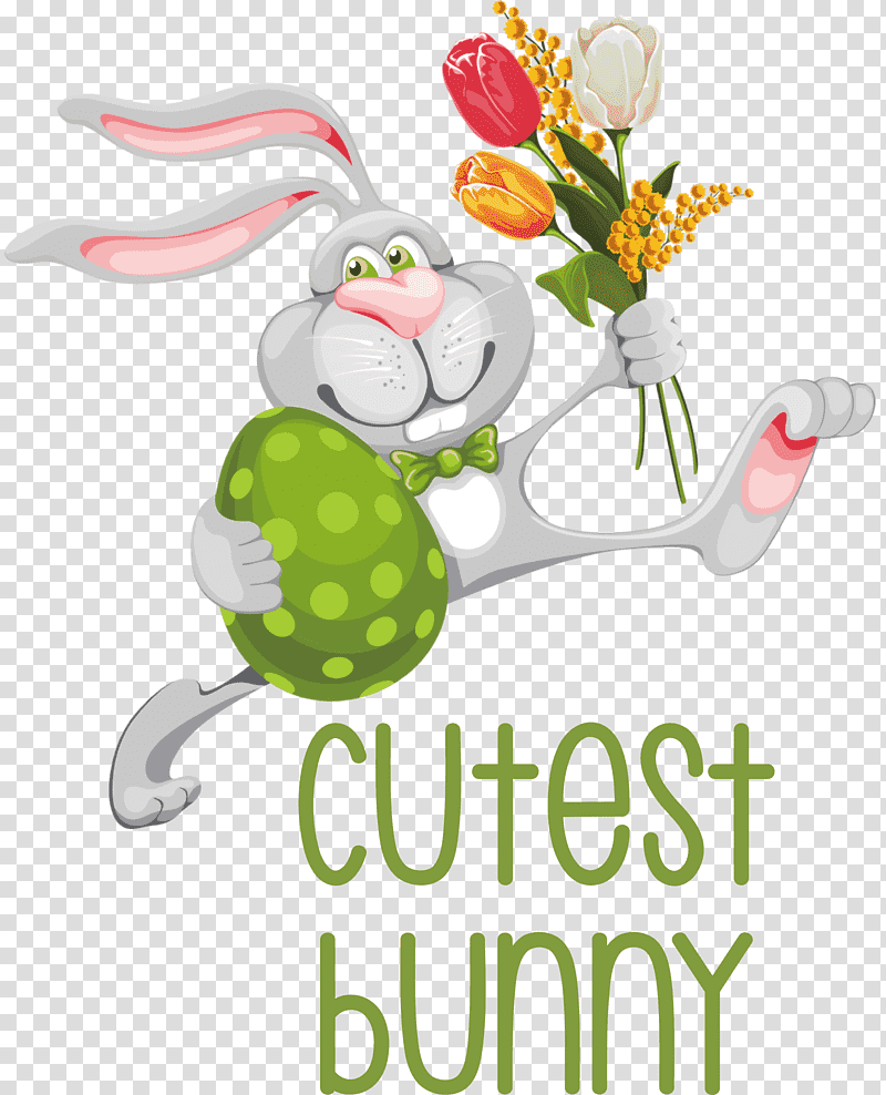 Cutest Bunny Bunny Easter Day, Happy Easter, Flower, Easter Bunny, Cartoon, Logo, Wreath transparent background PNG clipart
