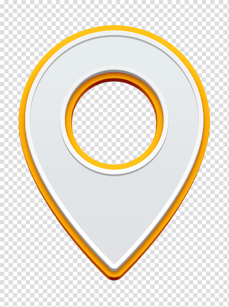 Maps and locations icon Pin icon, Yellow, Symbol, Meter transparent background PNG clipart