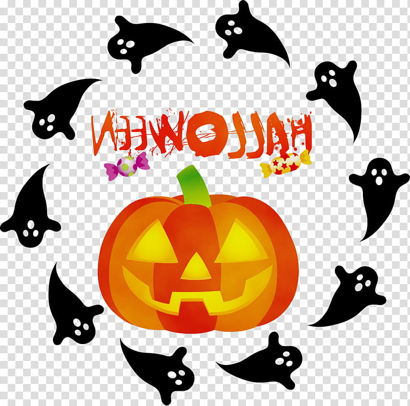 Jack-o'-lantern, Happy Halloween, Watercolor, Paint, Wet Ink, Jackolantern, Logo, Meter transparent background PNG clipart