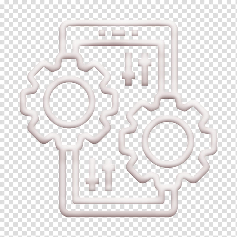 Settings icon App icon Mobile Interface icon, Text, Symbol, Logo, Square transparent background PNG clipart