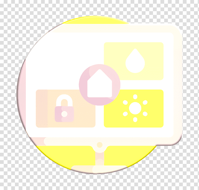 Smart Home icon Computer icon Desktop icon, Desktopicon, Yellow, Symbol, Meter transparent background PNG clipart